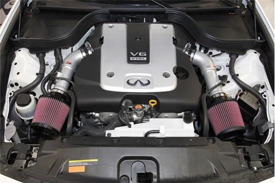 Picture of Typhoon Aluminum Silver Cold Air Intake System with Red Filter