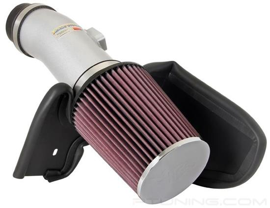 Picture of Typhoon Aluminum Silver Cold Air Intake System with Red Filter