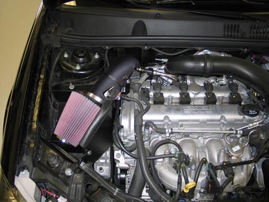 Picture of Typhoon Aluminum Black Cold Air Intake System with Red Filter