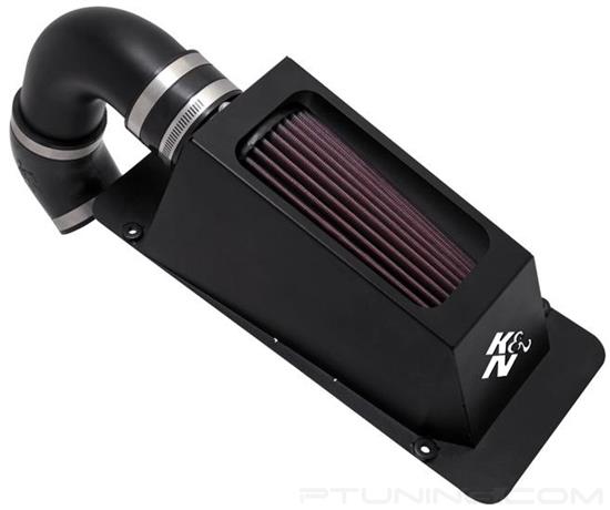 Picture of Typhoon Aluminum Black Cold Air Intake System with Red Filter
