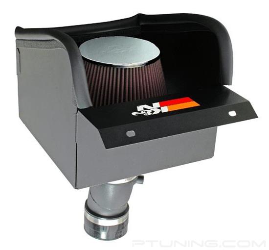 Picture of AirCharger Black Composite Cold Air Intake System with Red Filter