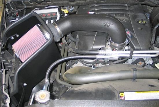 Picture of AirCharger Black Composite Cold Air Intake System with Red Filter