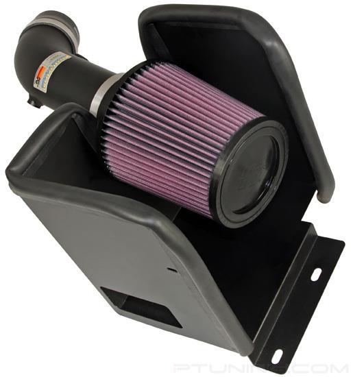 Picture of Typhoon Aluminum Black Cold Air Intake System with Red Filter