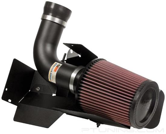 Picture of Typhoon Aluminum Black Cold Air Intake System with Red Filter