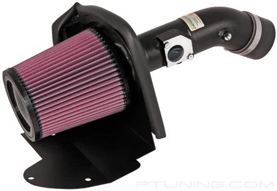 Picture of Typhoon Aluminum Black Cold Air Intake System with Red Filter