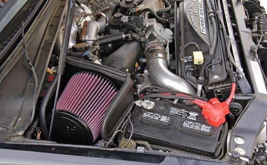 Picture of FIPK Generation II Black Composite Cold Air Intake System with Red Filter and Heat Shield