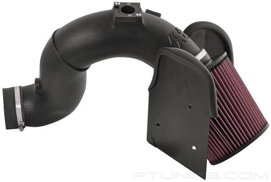 Picture of FIPK Generation II Black Composite Cold Air Intake System with Red Filter and Heat Shield