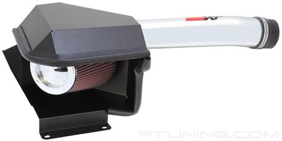 Picture of 77 Series High-Flow Performance Aluminum Polished Cold Air Intake System with Red Filter