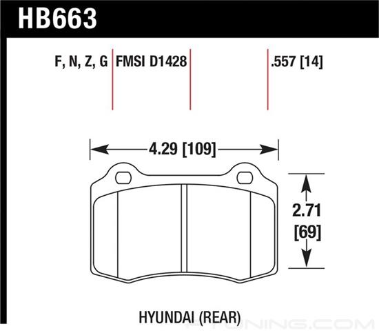Picture of High Performance Street Rear Brake Pads