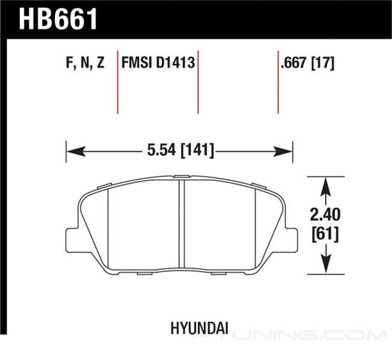 Picture of Motorsports Performance HP Plus Compound Front Brake Pads