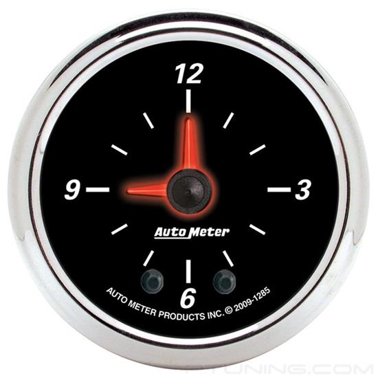 Picture of Designer Black II Series 2-1/16" Clock Gauge, 12 Hour