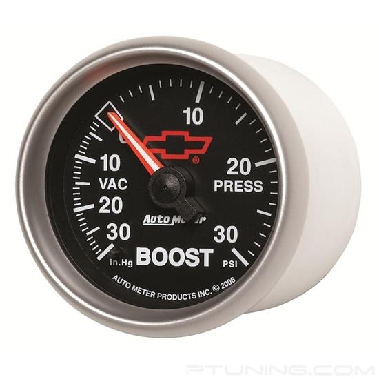 Picture of GM Black Series 2-1/16" Boost/Vacuum Gauge, 30 In Hg/30 PSI