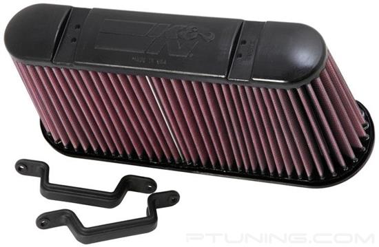 Picture of E Series Unique Red Air Filter (13.375" BOL x 4" BOW x 11.625" TOL x 2.5" TOW x 6.375" H)