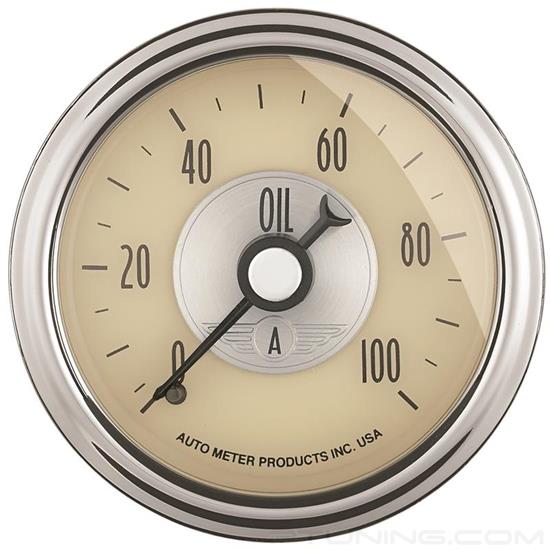 Picture of Prestige Antique Ivory Series 2-1/16" Oil Pressure Gauge, 0-100 PSI