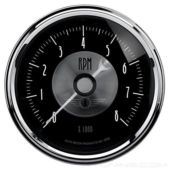 Picture of Prestige Black Diamond Series 3-3/8" In-Dash Tachometer Gauge, 0-8,000 RPM