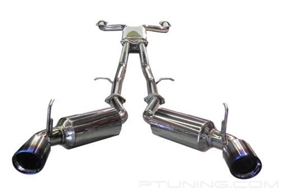 Picture of Stainless Steel Cat-Back Exhaust System with Dual Muffler, Dual Titanium Burnt Tips