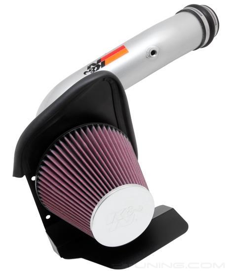 Picture of Typhoon Aluminum Silver Cold Air Intake System with Red Filter