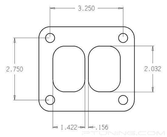 Picture of Turbo Flange Gasket - T04 Divided