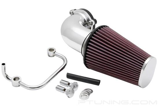Picture of AirCharger Aluminum Bright Aluminized Cold Air Intake System with Red Filter