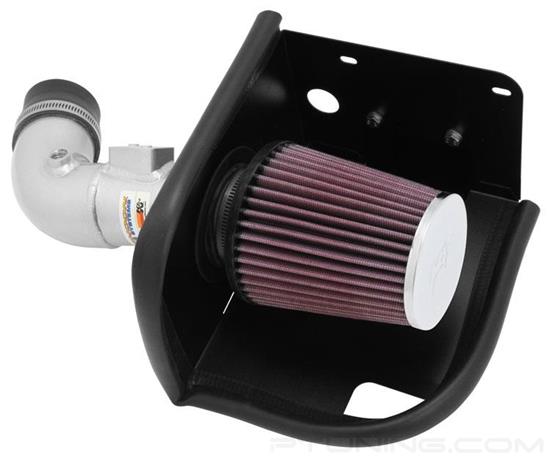 Picture of Typhoon Aluminum Silver Cold Air Intake System with Red Filter
