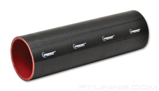 Picture of Silicone Straight Coupler, 4-Ply, 1.75" ID, 12" Length - Black