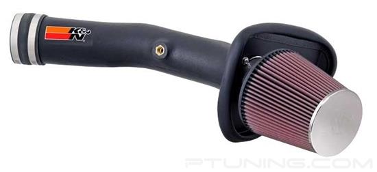 Picture of FIPK Generation II Black Composite Cold Air Intake System with Red Filter and Heat Shield