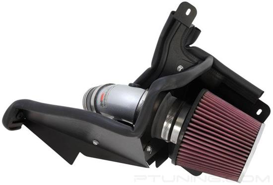 Picture of Typhoon Aluminum Silver Cold Air Intake System with Red Filter