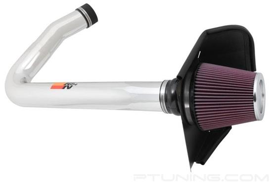 Picture of Typhoon Aluminum Polished Cold Air Intake System with Red Filter