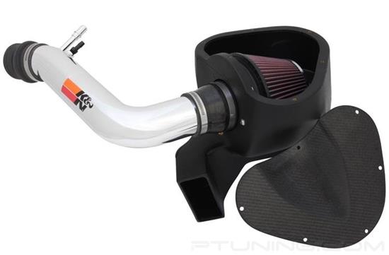 Picture of Typhoon Aluminum Polished Cold Air Intake System with Red Filter