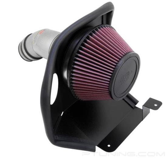 Picture of Typhoon Aluminum Silver Cold Air Intake System with Red Filter