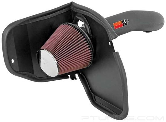 Picture of FIPK Generation II Black Composite Cold Air Intake System with Red Filter and Heat Shield