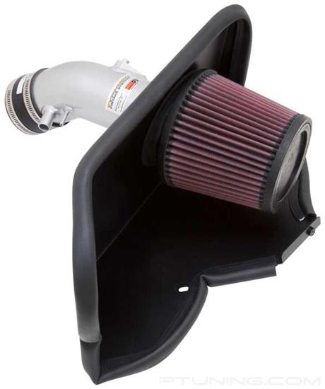 Picture of Typhoon Aluminum Silver Cold Air Intake System with Red Filter