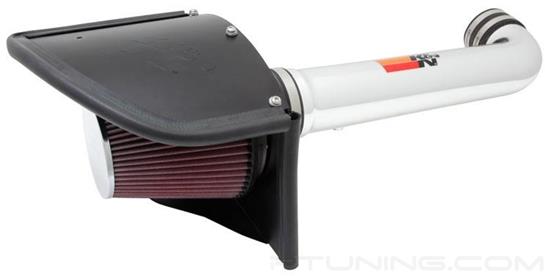 Picture of 77 Series High-Flow Performance Aluminum Polished Cold Air Intake System with Red Filter