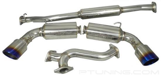 Picture of Stainless Steel Cat-Back Exhaust System with Dual Muffler, Dual Titanium Burnt Tips