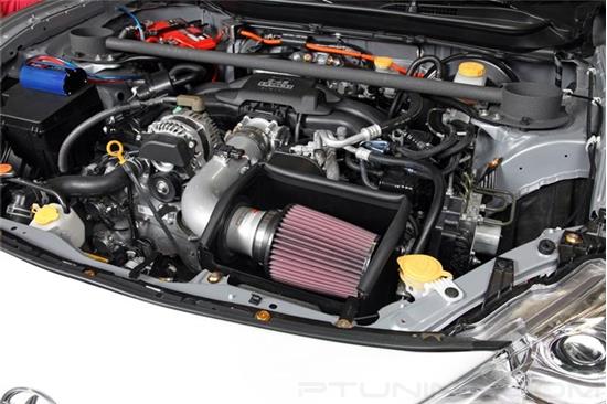 Picture of Typhoon Aluminum Silver Cold Air Intake System with Red Filter