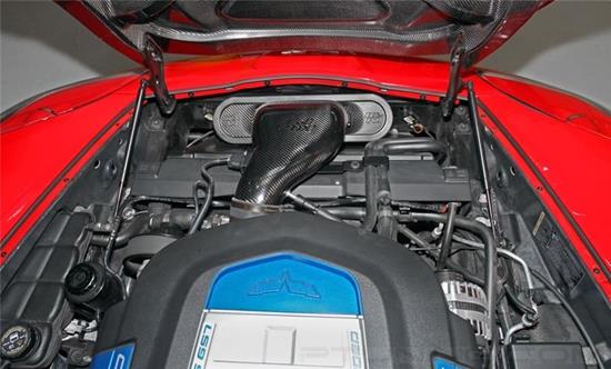 Picture of AirCharger Carbon Fiber Black Cold Air Intake System with Red Filter