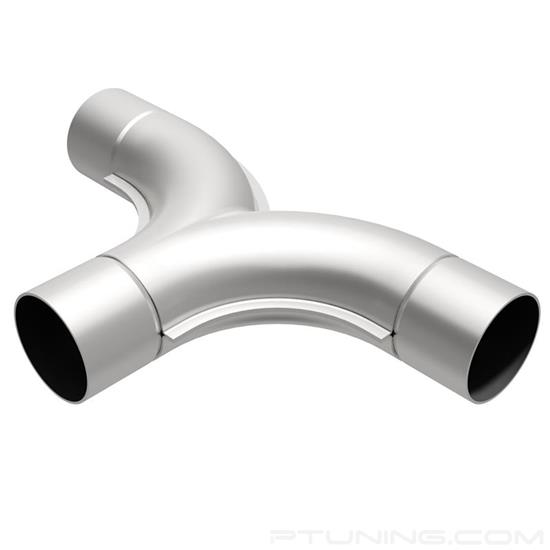Picture of Stainless Steel 90 Degree Stamped T-Pipe Transition (2.5" ID, 2.5" OD, 8" Overall Length)