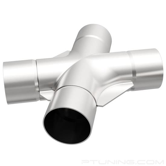 Picture of Stainless Steel 35 Degree Stamped X-Pipe Transition (2.25" ID, 2.25" OD, 9.5" Overall Length)