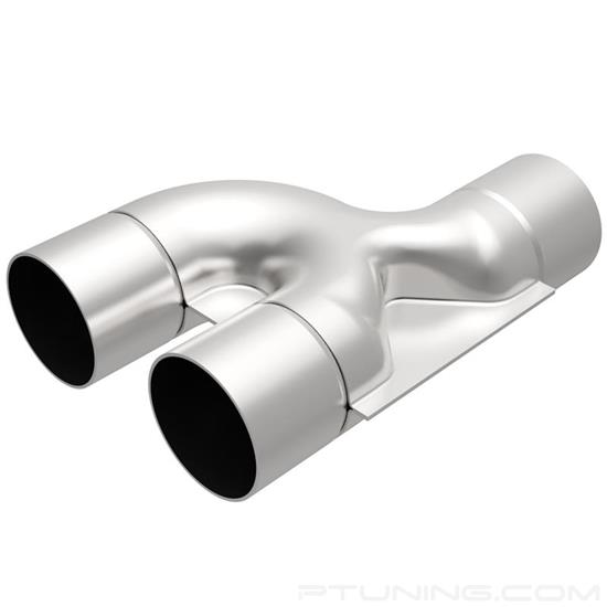 Picture of Stainless Steel 90 Degree Stamped Inlet Y-Pipe Transition (2.5" ID, 2.5" OD, 9" Overall Length)