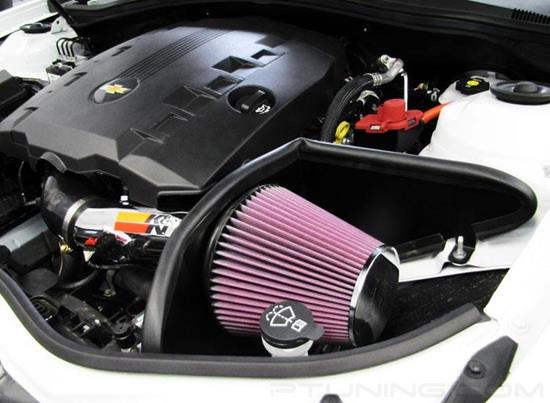 Picture of Typhoon Aluminum Polished Cold Air Intake System with Red Filter