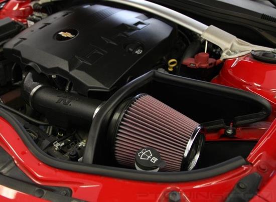 Picture of AirCharger Black Composite Cold Air Intake System with Red Filter