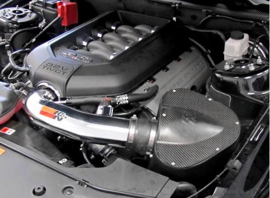 Picture of Typhoon Aluminum Polished Cold Air Intake System with Red Filter
