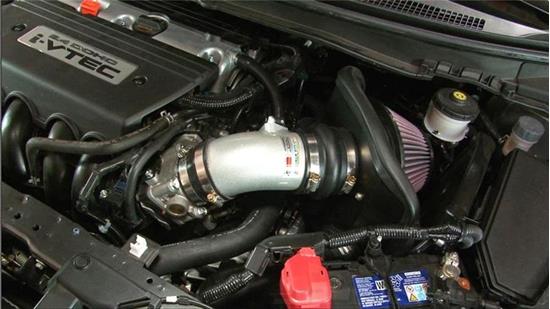 Picture of Typhoon Aluminum Silver Cold Air Intake System with Red Filter