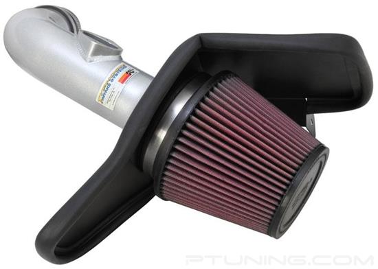Picture of Typhoon Aluminum Silver Cold Air Intake System with Red Filter