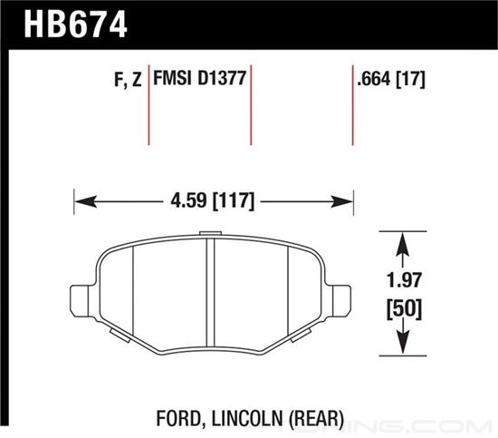 Picture of High Performance Street Rear Brake Pads