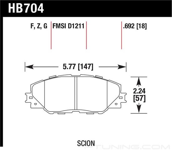 Picture of Performance Ceramic Front Brake Pads