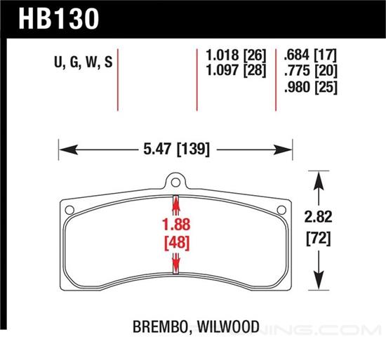 Picture of Motorsports Performance DTC-70 Compound Brake Pads