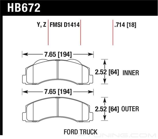 Picture of Performance Ceramic Front Brake Pads