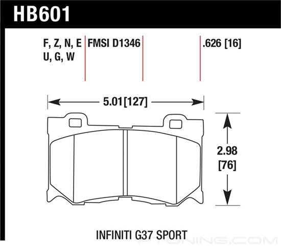 Picture of Motorsports Performance DTC-70 Compound Front Brake Pads