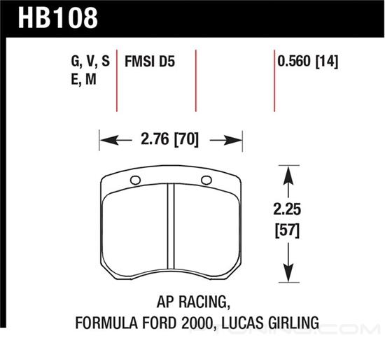 Picture of Motorsports Performance HT-10 Compound Brake Pads